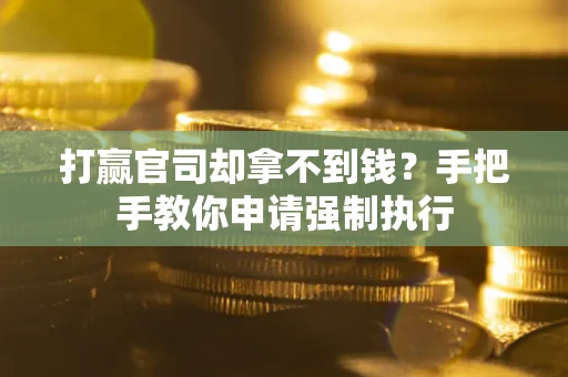 北京打赢官司却拿不到钱？手把手教你申请强制执行