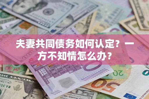 北京夫妻共同债务如何认定？一方不知情怎么办？
