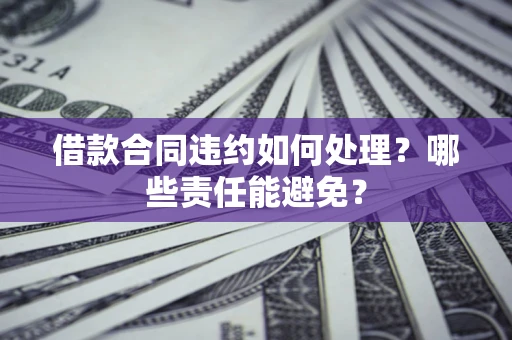 北京借款合同违约如何处理？哪些责任能避免？