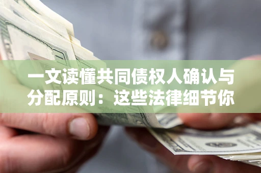 北京一文读懂共同债权人确认与分配原则：这些法律细节你可能不知道